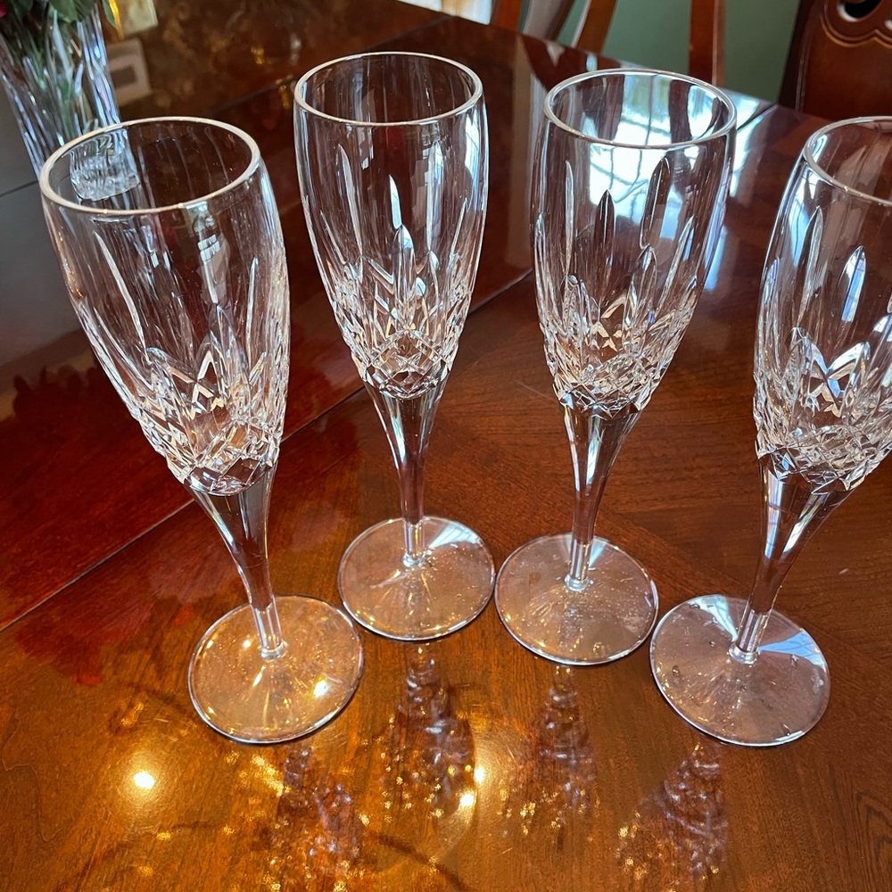 Waterford Lismore Nouveau Flute. Set of four